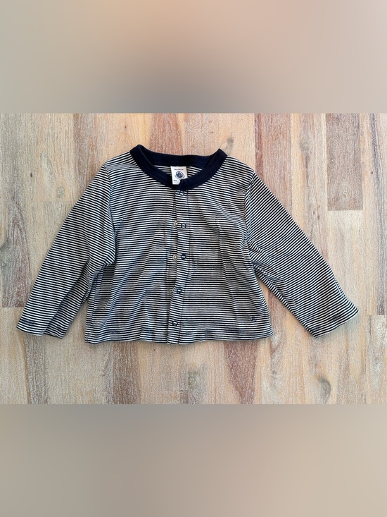Petit Bateau Other - Petit Bateau Navy Blue Striped Cardigan 18 Months French Fall